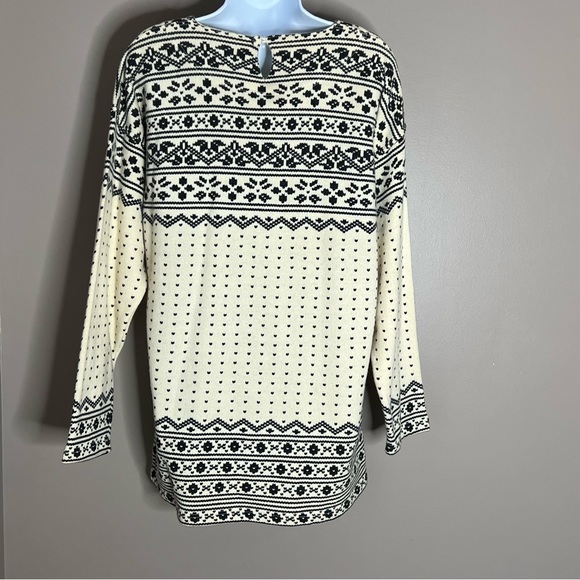L.L. Bean made in Italy fair Isle wool sweater size large - Picture 6 of 9